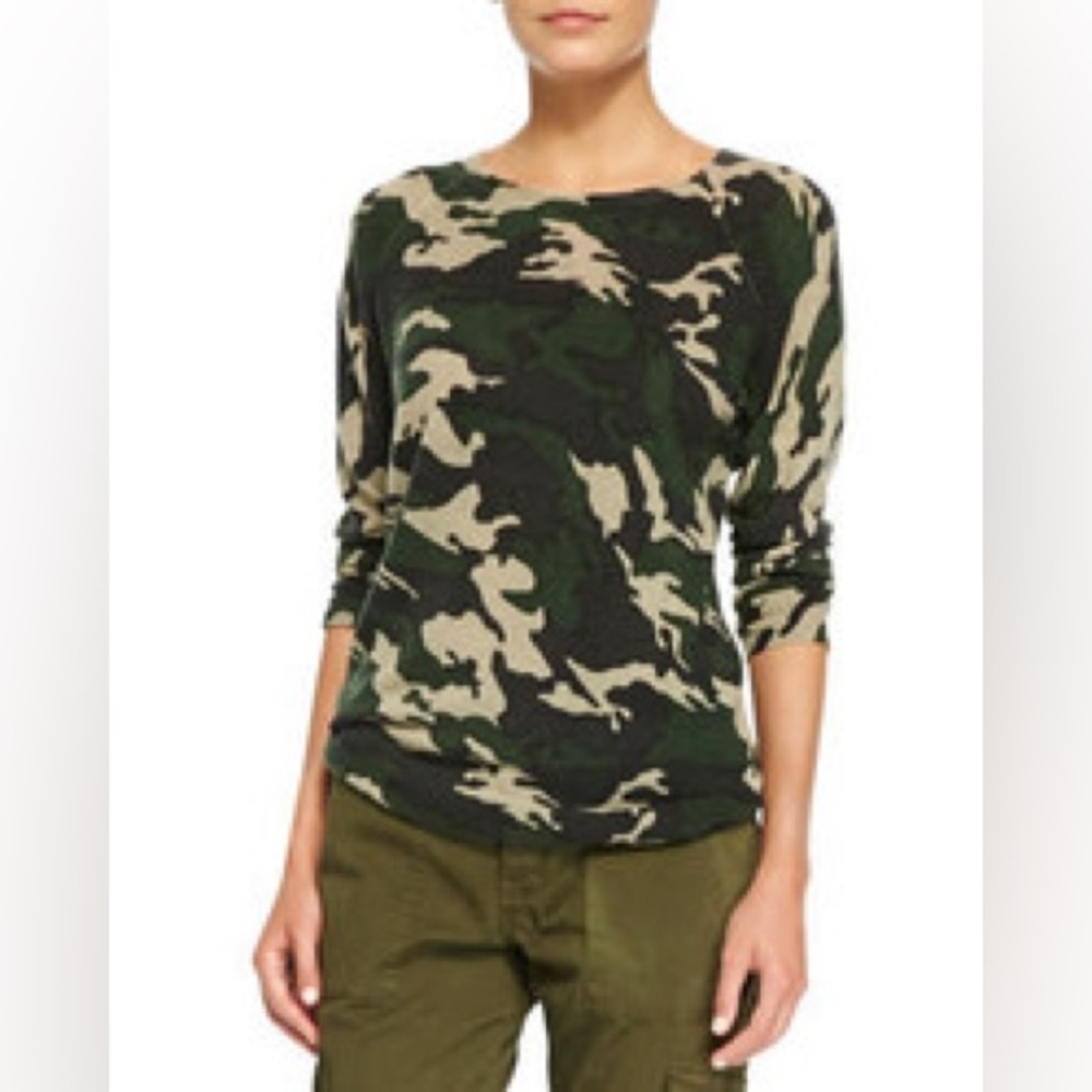 Zadig & Voltaire
Cashmere Camo Print Raglan Sweater (T1)